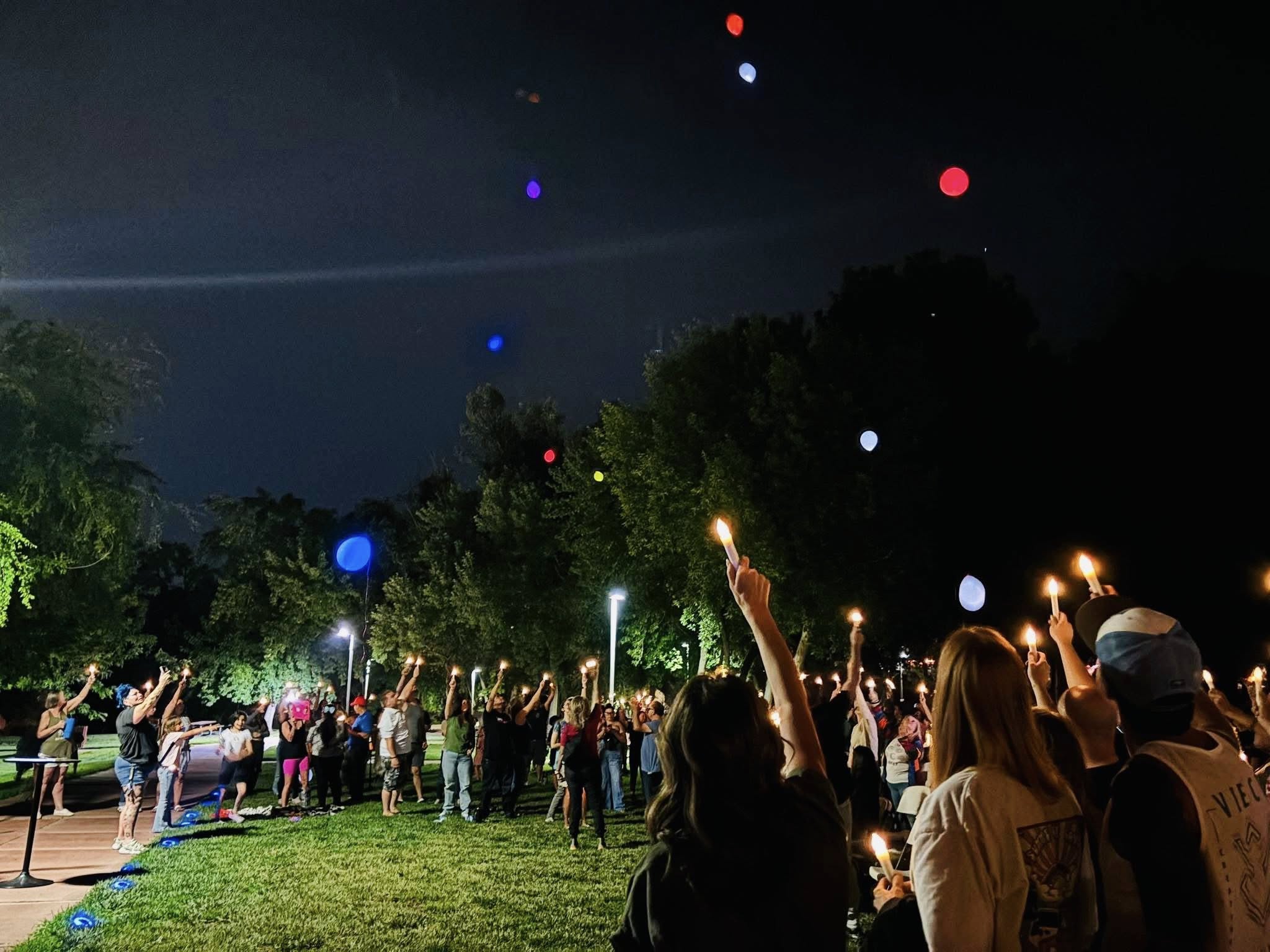 Community gathering in prayer